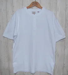 Goodwear グッドウェア USAコットン ヘビーウェイト ヘンリーネックTシャツ WHITE
