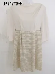 ◇ BEAMS LIGHTS ビームス ライツ 切替 七分袖 膝丈 ワンピース サイズ36 ベージュ レディース  【中古】 【1202280002463】のサムネイル