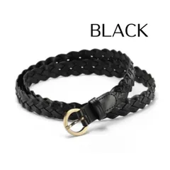 ベルト レディース 新品 メッシュ 編み込み シンプル 細ベルト 2cm 人気 オフィス カジュアル きれいめ 黒 ブラック