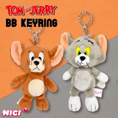 키 체인 톰과 제리 캐릭터 NICI 니키 귀여운 세련된 봉제 인형 톰 제리 마스코트 스트랩 키 링 12cm 큰 아이 성인 남성 여성 소녀 소년 키 가방 리