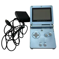 【管33653】ジャンク☆Nintendo ゲームボーイアドバンスSP AGS-001 アズライトブルー 本体 充電器付き