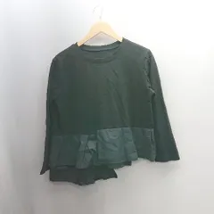 ◇ ⊂ Deuxamour 異素材ドッキング 長袖 カットソー サイズML ブラック レディース E  【1501160038104】