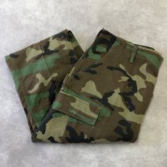MILITARY ミリタリー 米軍実物 U.S.ARMY 80s ~90s カモフラ 迷彩柄 フィールドパンツ ミリタリーパンツ カーゴパンツ ワークパンツ コード付き 調整ループ