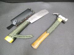 中古品 五郎智光 165mm ナタ CLS ペグハンマー セット キャンプ アウトドア