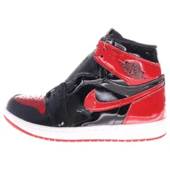 NIKE (ナイキ) AIR JORDAN 1 HIGH OG PATENT BRED エアジョーダン1 OG パテント ブレッド ハイカットスニーカー ブラック/レッド US8.5/26.5cm 555088-063