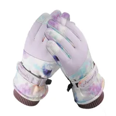 レディース スキーグローブ 防寒手袋 タッチパネル対応 防水 防風 防寒 滑り止め 冬手袋 雪かき手袋 防寒グローブ スノーボード グローブ バイクグローブ 女性 子供 紛失予防 撥水加工 保温 厚手 除雪 アウトドア 登山 フリーサイズ
