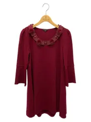 トゥービーシック W5P01-606-39 チュニック 40 ワインレッド ミンク ボンボン ITK21YTLF7Q8