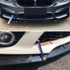 【汎用】コネクションロッド 20cm ブルー 2本セット バンパー スポイラー 固定 補強 カナード サポート アルミ製 リップステー ドレスアップ カスタム パーツ　200mm　U331