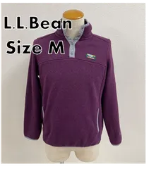 L.L.Bean　エルエルビーン フリースジャケット　紫　M　ユニセックス　ハーフボタン
