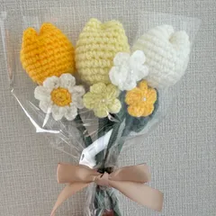 毛糸の花束　黄色①