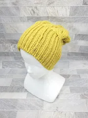 ◇ milsa ニット帽 帽子 イエロー サイズ56㎝-58㎝ レディース P  【1405290011023】