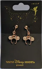 東京ディズニーリゾート イヤリング ミニーカチューシャモチーフ (ピンクゴールド)