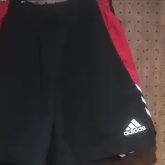 adidas アディダス　ショート／ハーフパンツ　ロゴ刺しゅう　ゴム・ひもウエスト　メッシュインナー　サイズＬ