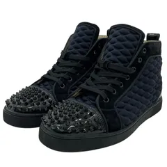 【中古】Christian Louboutin | クリスチャンルブタン スタッズ ハイカット スニーカー 靴 ブラック サイズ：42 1/2【尾張小牧店】