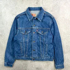 【希少？】Levi's 71506 /70506 USA製 ブランケット 44 80's Levi's 71506 4ポケット デニムジャケット 濃紺 表記(36L