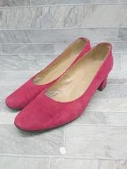 ◇ DIANA ダイアナ チャンキーヒール ヒール パンプス サイズ23.5㎝ レッド レディース P  【1408200028142】