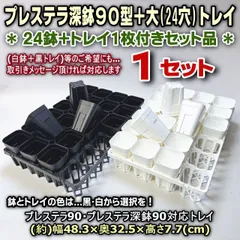 平日＊日中注文即日発送-プレステラ深鉢90型3号鉢相当＊白鉢or黒鉢(24鉢)＋トレイ(大)24穴×1セット＊多肉植物・塊根植物コーデックス・アガベ・サボテン・盆栽・観葉・ハオルチア・アデニウム・パキポディウム・実生＠フラワーショップ江口