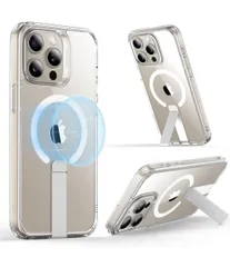 ★ESR iPhone 15 Pro Max ケース MagSafe対応 自在に調節可能なフリックスタンド 軍用規格落下保護 MagSafeスマホケース 特許取得キック スタンド付きスリム背面カバー Boostシリーズ  クリア