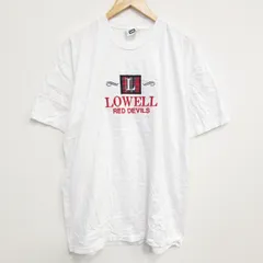 XL/古着 リー Lee 半袖 ビンテージ Tシャツ メンズ 90s LOWELL 刺繍 大きいサイズ クルーネック 白 ホワイト 25sep19 中古