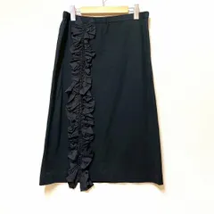 #apc イッセイミヤケ ISSEYMIYAKE スカート 3 黒 フリル リボン スリット レディース [911019]のサムネイル