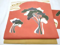 平和屋着物●塩瀬　九寸名古屋帯　型染め　枝松文　正絹　逸品　CAAW4581hy