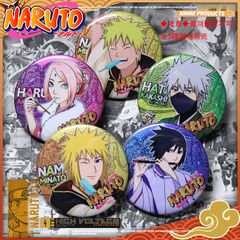 うずまきナルト 缶バッジ NARUTO -ナルト-』缶バッジ58mm 5個入れ うずまきナルト/うちは