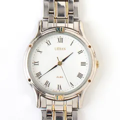 MOH25127 美品 SEIKO セイコー URBAN ALBA アーバン アルバ 腕時計 稼動品 シルバー 白文字盤 V701-1T00
