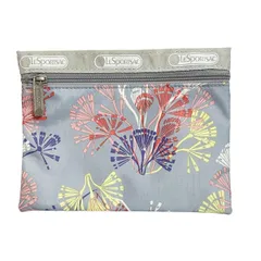 LESPORTSAC(レスポートサック) ポーチ美品  - グレー×ライトイエロー×マルチ