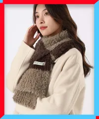 新品 ニットマフラー レディース 配色 春秋冬 防寒グッズ プレゼント 小物 【送料無料】