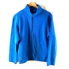 ユニクロ UNIQLO フリースジャケット 長袖 チャック ハイネック ブルー Lサイズ 2025070100076