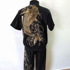 和柄セットアップ　鯉刺繍　Mサイズ　Carp embroidery setup
