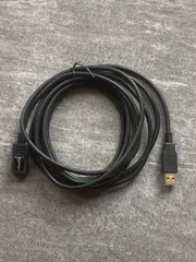 2本セット ほぼ未使用 Amazonベーシック USB 延長ケーブル USB-A 2.0 プリンター対応 速度480Mbps 3.0m (タイプAオス - タイプAメス) ブラック
