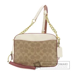 COACH コーチ 31208 シグネチャー ショルダーバッグ PVC レザー レディース