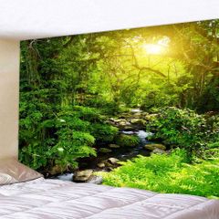 【迅速発送】Pknoclan タペストリー 森 渓流 木 大判 壁掛け 自然 235x180cm布ポスター 新緑の並木 部屋や窓の飾り インテリア リビングルーム ベッドルーム お店 個性ギフト