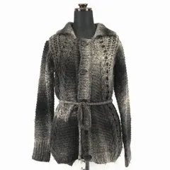 ディーゼル/DIESEL★グラデーション/透かし/かぎ編みカーディガン【Mens size -XS/暗茶×グレー】ジャケット/ブルゾン/ウエスト紐◆BA917L<sale>