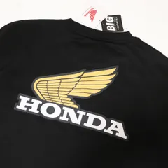 ★ホンダ HONDA 新品 メンズ BIGシルエット ウイングロゴ 裏起毛 スウェット トレーナー シャツ XLサイズ[A520427BB-BLK-LL]一 三 弐★QWER