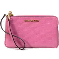 マイケルコース ポーチ MICHAEL KORS パテント　レザー モノグラム ジェット セット アイテム LG ガセット リストレット マルチ ポーチ チューリップ 38S0CTTW7V