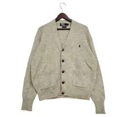 【中古品】Polo by Ralph Lauren ポロバイラルフローレン LEATHER BUTTON LAMBSWOOL CARDIGAN レザー ボタン ラムズウール カーディガン 【146-250911-as-03-izu】