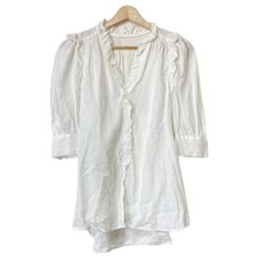 kayMe ケイミー　ホワイト ひざ丈半袖ワンピース 9号 kayme(ケイミー) ワンピース サイズ9 M レディース美品 - グレー