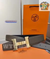 【今日特価】Hermes メンズ両面レザーベルト