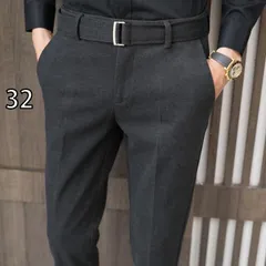[32]メンズ ファッション 服 男性用 オシャレ シンプル 大人 かっこいい 大きいサイズ ストリート 紳士服 厚手 ウール パンツ カジュアル パンツ 韓国スタイル スリム フィット パンツ ビジネス スーツ パンツ