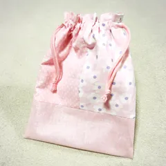 小花柄 ピンク 給食袋 巾着 コップ袋 小物入れ 歯ブラシ袋 小学校 小花柄