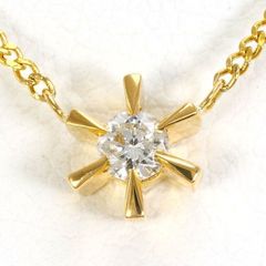 K18YG　ネックレス　necklace　ダイヤ　0.13　総重量約2.0g　約41cm