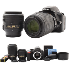 【動作確認済み】 Nikon D5600 / AF-S DX NIKKOR 18-55mm F3.5-5.6G Ⅱ VR / AF-S DX NIKKOR 55-200mm F4-5.6G ED VR デジタル一眼レフカメラ　ダブルレンズセット