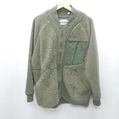 ◇ ⊇ UNIQLO ユニクロ ボア 長袖 ジップアップブルゾン サイズM カーキ レディース E  【1412090049507】