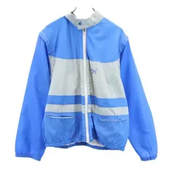 プーマ 80s 2WAY ヴィンテージ イタリア製 ジップジャケット L ブルー系 PUMA ロゴ刺繍 メンズ 【中古】  【230219】
