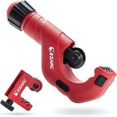 【正規品（新品）】 EZARC 2点セット パイプカッター ベアリングチューブカッター 切断能力5～50mm ミニチューブカッター 3～22mm 銅管・アルミ管・塩ビ管・薄肉ステンレス管用 パイプカッター ステンレスパイプカッター  小径 金属パイプ切断