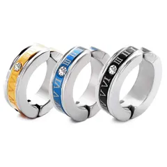 【特価セール】ステンレス ローマ数字 レディース シンプル ノンホールピアス アクセサリー ピアス風 フープ イヤカフ イヤーカフ 3色セット イヤリング メンズ フェイクピアス (片耳3個セット) INTERNATIONAL] [SEIYA