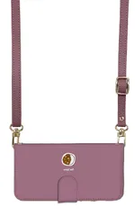 iPhone11Pro ケース 手帳型 アイフォン11 プロ スマホケース スマホショルダー レザー ストラップ カレー カレーライス イラスト かわいい ピンク ブラウン 調節可能 130cm  カラー05