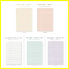 【在庫限定】【人気商品】モノライク スムージー カレッジ・ルード スティッキー Smoothie College ruled sticky-it - 5セット粘着メモ用紙 50シートお互い違うデザイン5種セット